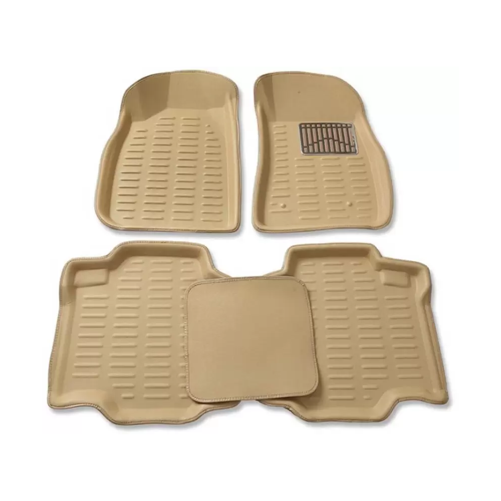 Car Mate Polyester 3D Mat For Tata Indica (Beige)